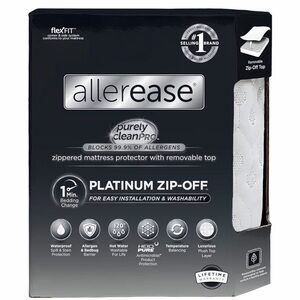 AllerEase Platinum King Mattress Protector, Waterproof + Allergen Barrier